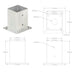 Suporturi stâlp, 4 buc., 101 mm, metal galvanizat - WALTI WALTI