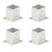 Suporți stâlp, 4 buc., metal galvanizat, 121 mm - WALTI WALTI