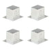 Suporți stâlp, 4 buc., metal galvanizat, 141 mm - WALTI WALTI