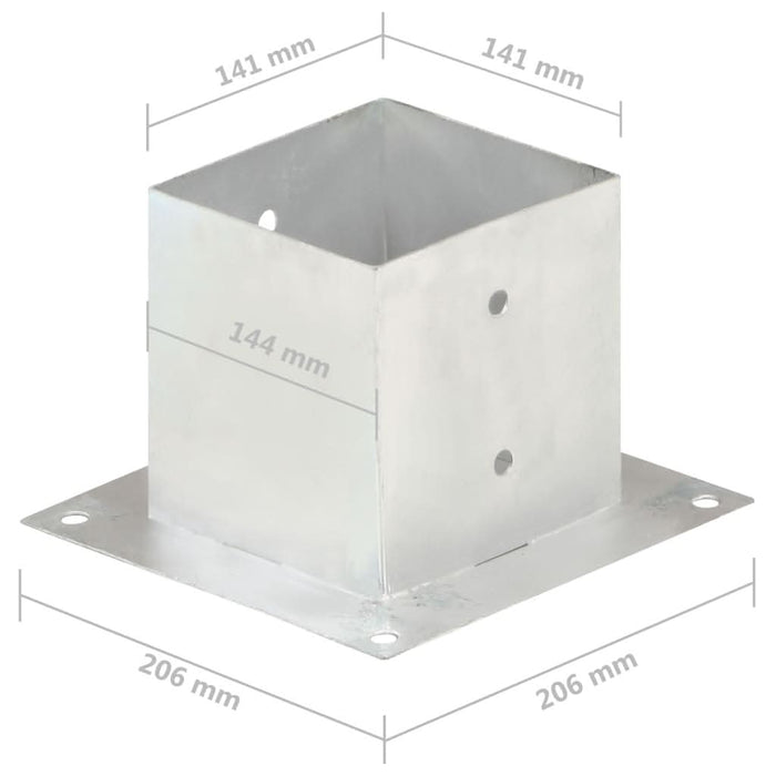Suporți stâlp, 4 buc., metal galvanizat, 141 mm - WALTI WALTI