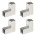 Conectori de grindă, formă L, 4 buc, 71x71 mm, metal galvanizat - WALTI WALTI