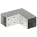 Conectori de grindă, formă L, 4 buc, 71x71 mm, metal galvanizat - WALTI WALTI