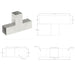Conector de grindă, formă T, 71 x 71 mm, metal galvanizat - WALTI WALTI