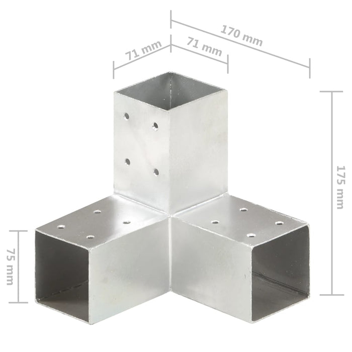 Conector de grindă, formă Y, 71 x 71 mm, metal galvanizat - WALTI WALTI