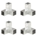 Conectori de grindă, formă Y, 4 buc, 71x71 mm, metal galvanizat - WALTI WALTI