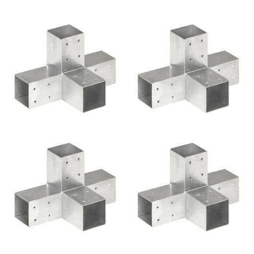 Conectori de grindă, formă X, 4 buc, 71x71 mm, metal galvanizat - WALTI WALTI