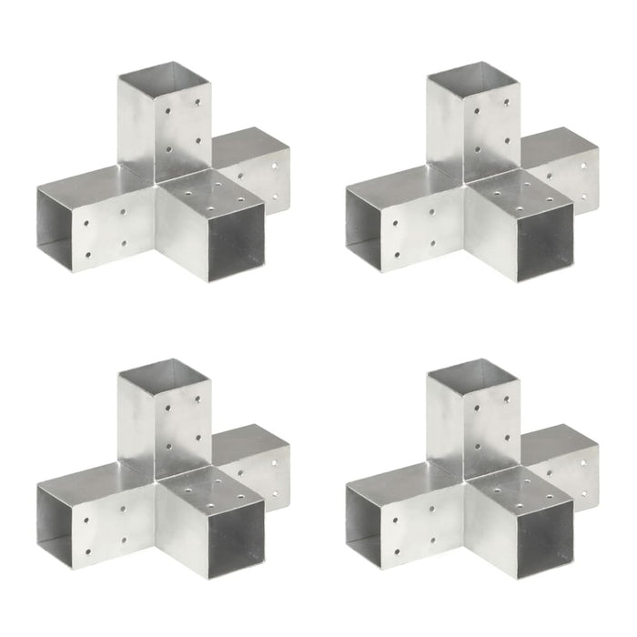 Conectori de grindă, formă X, 4 buc, 71x71 mm, metal galvanizat - WALTI WALTI