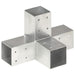 Conectori de grindă, formă X, 4 buc, 71x71 mm, metal galvanizat - WALTI WALTI
