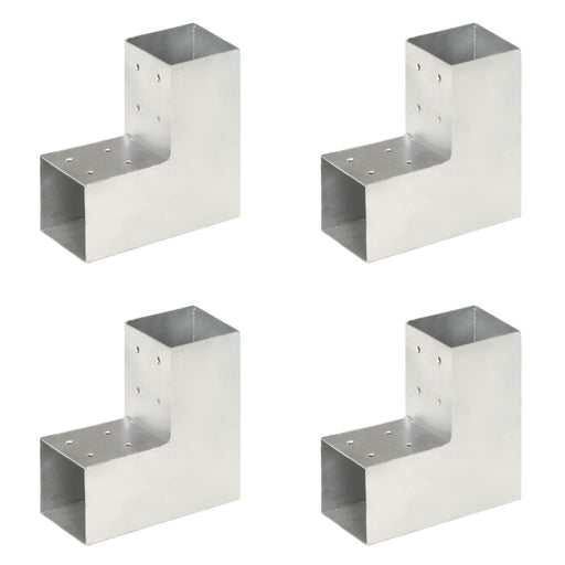 Conectori de grindă, formă L, 4 buc, 81x81 mm, metal galvanizat - WALTI WALTI
