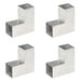 Conectori de grindă, formă L, 4 buc, 81x81 mm, metal galvanizat - WALTI WALTI