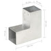 Conectori de grindă, formă L, 4 buc, 81x81 mm, metal galvanizat - WALTI WALTI
