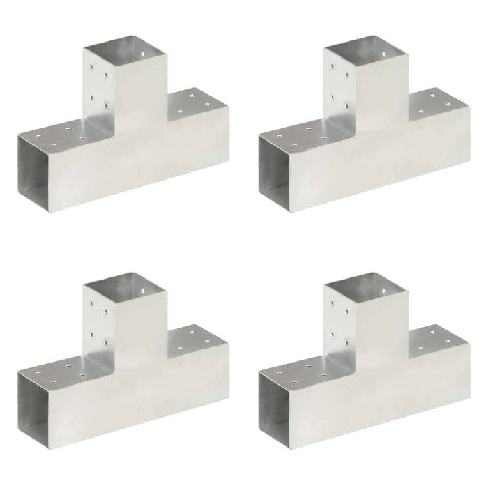 Conectori de grindă, formă T, 4 buc, 81x81 mm, metal galvanizat - WALTI WALTI