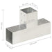 Conectori de grindă, formă T, 4 buc, 81x81 mm, metal galvanizat - WALTI WALTI