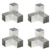 Conectori de grindă, formă Y, 4 buc, 81x81 mm, metal galvanizat - WALTI WALTI