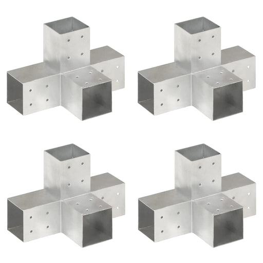 Conectori de grindă, formă X, 4 buc, 81x81 mm, metal galvanizat - WALTI WALTI