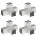 Conectori de grindă, formă X, 4 buc, 81x81 mm, metal galvanizat - WALTI WALTI
