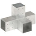 Conectori de grindă, formă X, 4 buc, 81x81 mm, metal galvanizat - WALTI WALTI