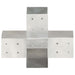 Conectori de grindă, formă X, 4 buc, 81x81 mm, metal galvanizat - WALTI WALTI
