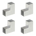 Conectori de grindă, formă L, 4 buc, 91x91 mm, metal galvanizat - WALTI WALTI
