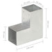 Conectori de grindă, formă L, 4 buc, 91x91 mm, metal galvanizat - WALTI WALTI