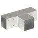 Conectori de grindă, 4 buc, formă T, 91x91 mm, metal galvanizat - WALTI WALTI