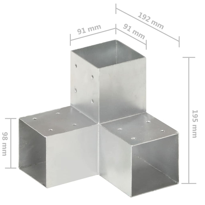 Conector de grindă, formă Y, 91 x 91 mm, metal galvanizat - WALTI WALTI