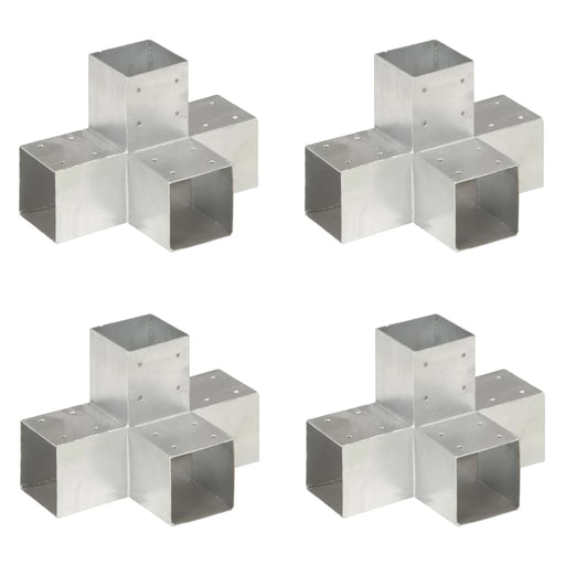 Conectori de grindă, formă X, 4 buc, 91x91 mm, metal galvanizat - WALTI WALTI