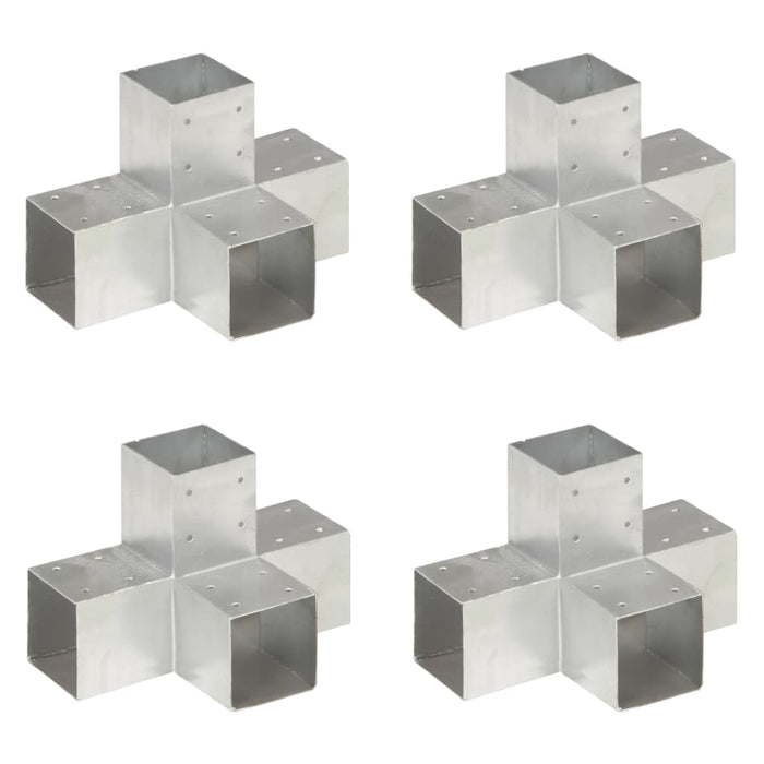 Conectori de grindă, formă X, 4 buc, 91x91 mm, metal galvanizat - WALTI WALTI
