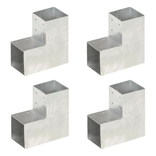 Conectori grindă, formă L, 4 buc, 101x101 mm, metal galvanizat - WALTI WALTI