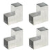 Conectori grindă, formă L, 4 buc, 101x101 mm, metal galvanizat - WALTI WALTI