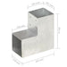 Conectori grindă, formă L, 4 buc, 101x101 mm, metal galvanizat - WALTI WALTI