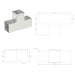 Conector de grindă, formă T, 101 x 101 mm, metal galvanizat - WALTI WALTI