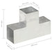 Conectori grindă, formă T, 4 buc, 101x101 mm, metal galvanizat - WALTI WALTI