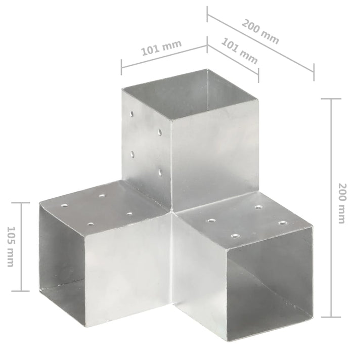 Conector de grindă, formă Y, 101 x 101 mm, metal galvanizat - WALTI WALTI