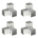 Conectori grindă, formă Y, 4 buc, 101x101 mm, metal galvanizat - WALTI WALTI