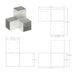 Conectori grindă, formă Y, 4 buc, 101x101 mm, metal galvanizat - WALTI WALTI