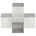 Conector de grindă, formă X, 101 x 101 mm, metal galvanizat - WALTI WALTI