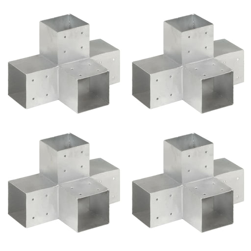 Conectori grindă, formă X, 4 buc, 101x101 mm, metal galvanizat - WALTI WALTI