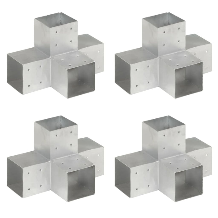 Conectori grindă, formă X, 4 buc, 101x101 mm, metal galvanizat - WALTI WALTI
