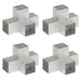 Conectori grindă, formă X, 4 buc, 101x101 mm, metal galvanizat - WALTI WALTI