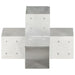 Conectori grindă, formă X, 4 buc, 101x101 mm, metal galvanizat - WALTI WALTI