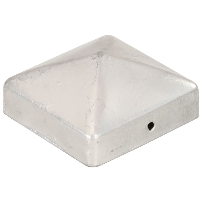 Capace stâlpi de gard piramidă 6 buc. metal galvanizat 71x71 mm - WALTI WALTI