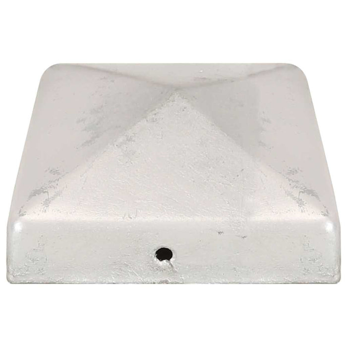 Capace stâlpi de gard piramidă 6 buc. metal galvanizat 81x81 mm WALTI