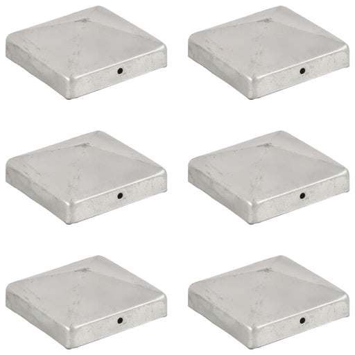 Capace stâlpi de gard piramidă 6 buc. metal galvanizat 91x91 mm - WALTI WALTI