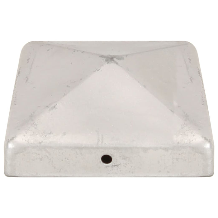 Capace stâlpi de gard piramidă 6 buc. metal galvanizat 91x91 mm WALTI