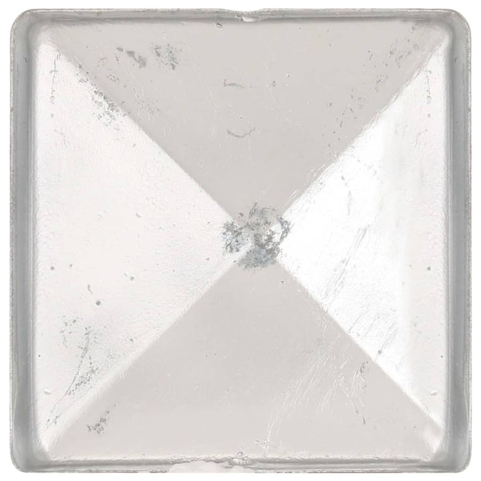 Capace stâlpi de gard piramidă 6 buc. metal galvanizat 91x91 mm WALTI