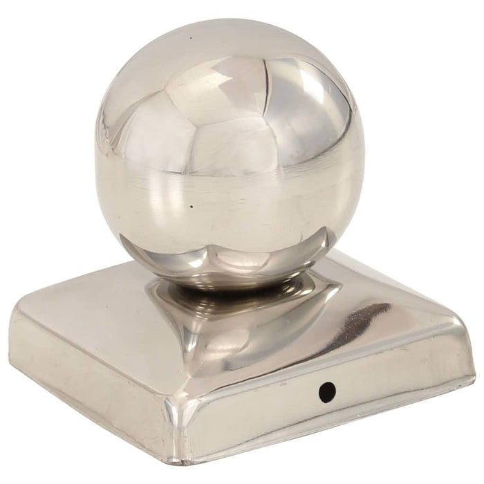 Capace stâlpi tip glob, 6 buc., 71 x 71 mm, oțel inoxidabil WALTI