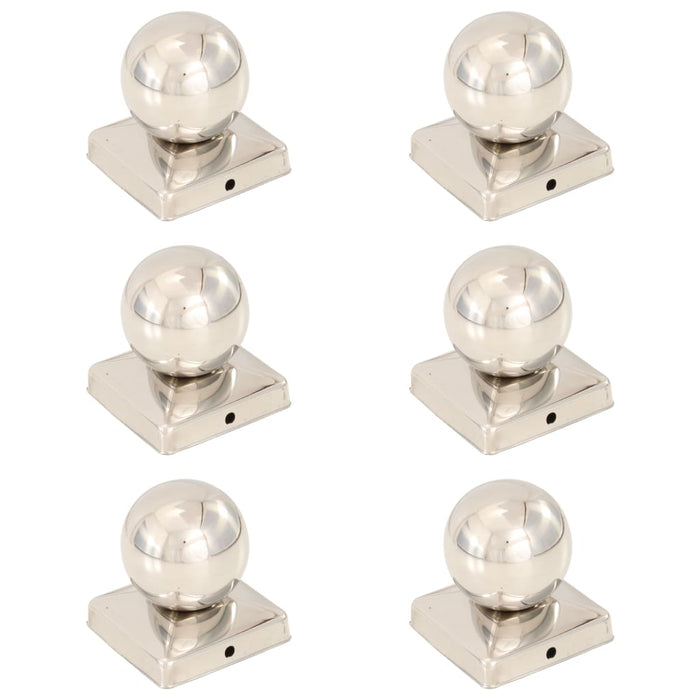 Capace stâlpi tip glob, 6 buc., 101x101 mm, oțel inoxidabil WALTI
