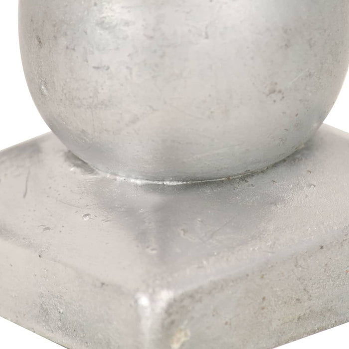Capace stâlpi tip glob, 6 buc., 91 x 91 mm, metal galvanizat - WALTI WALTI