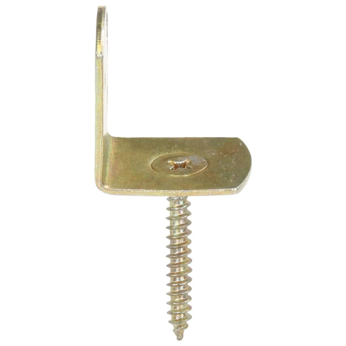 Suporturi panou gard, formă L, 4 buc, metal galvanizat - WALTI WALTI